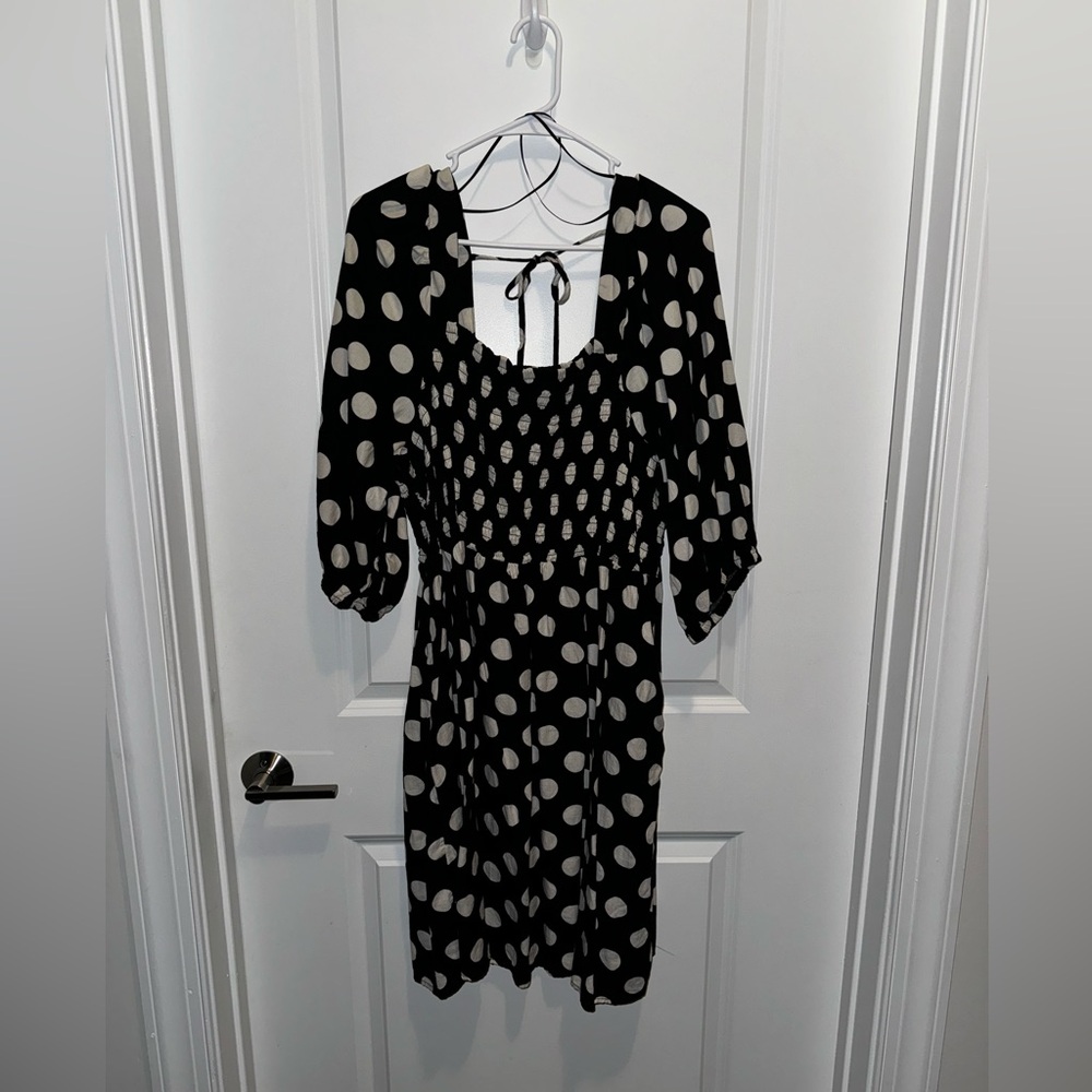 Ava & Viv Polkadot square neck sun dress